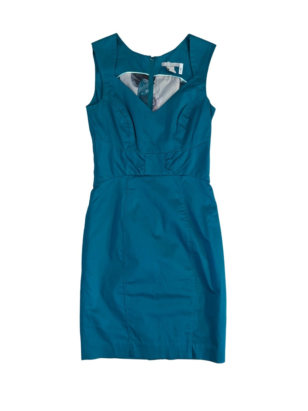 H&M Sleeveless Teal Sheath Dress